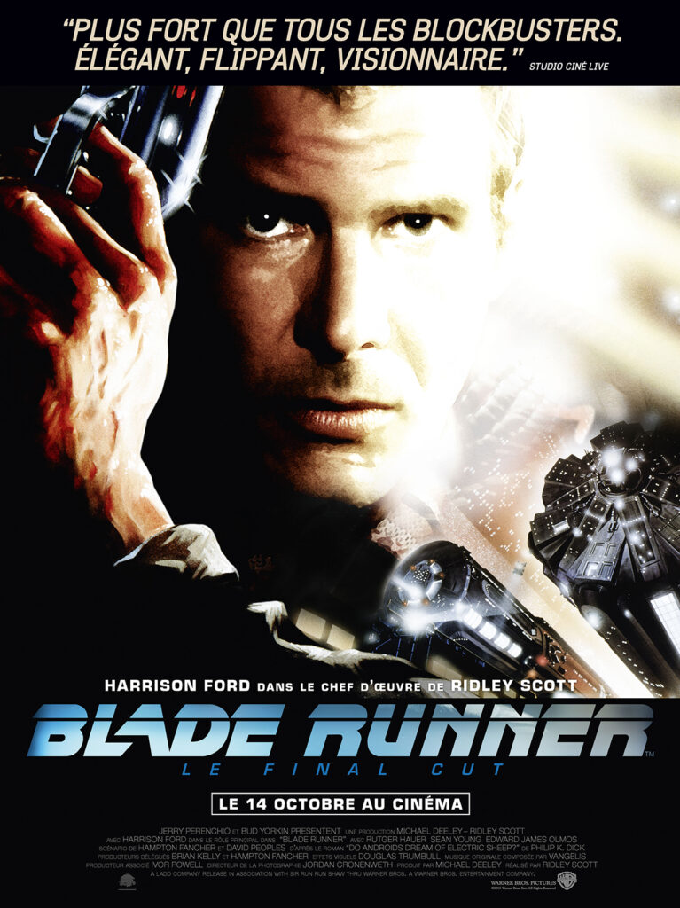 Affiche de Blade Runner The final cut, avec Harrison Ford et réalisé par Ridley Scott.